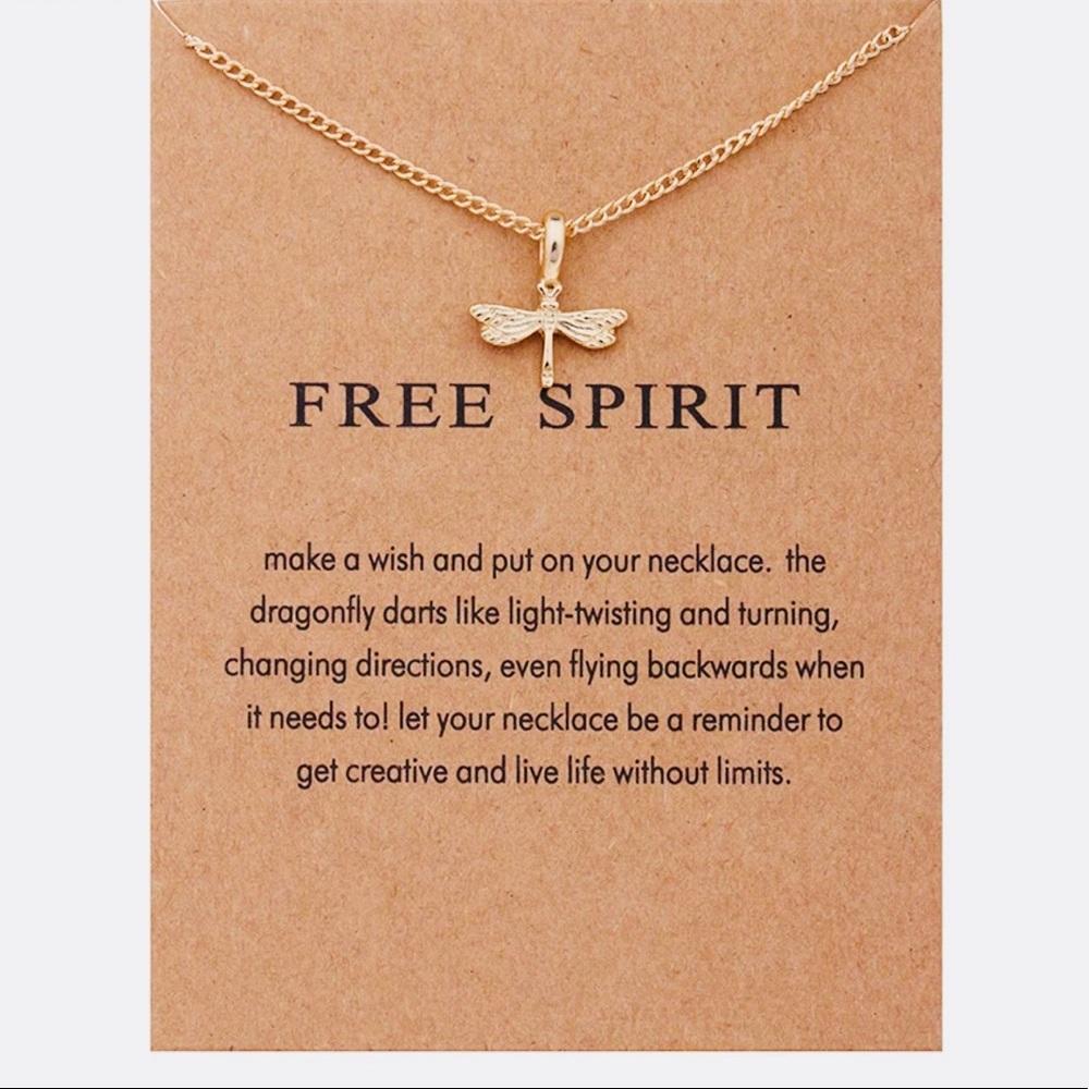 ✨Dainty gold tone Free Spirit necklace!✨